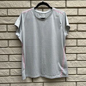 New Balance Lightning Dry Tee Grey/White Striped XL